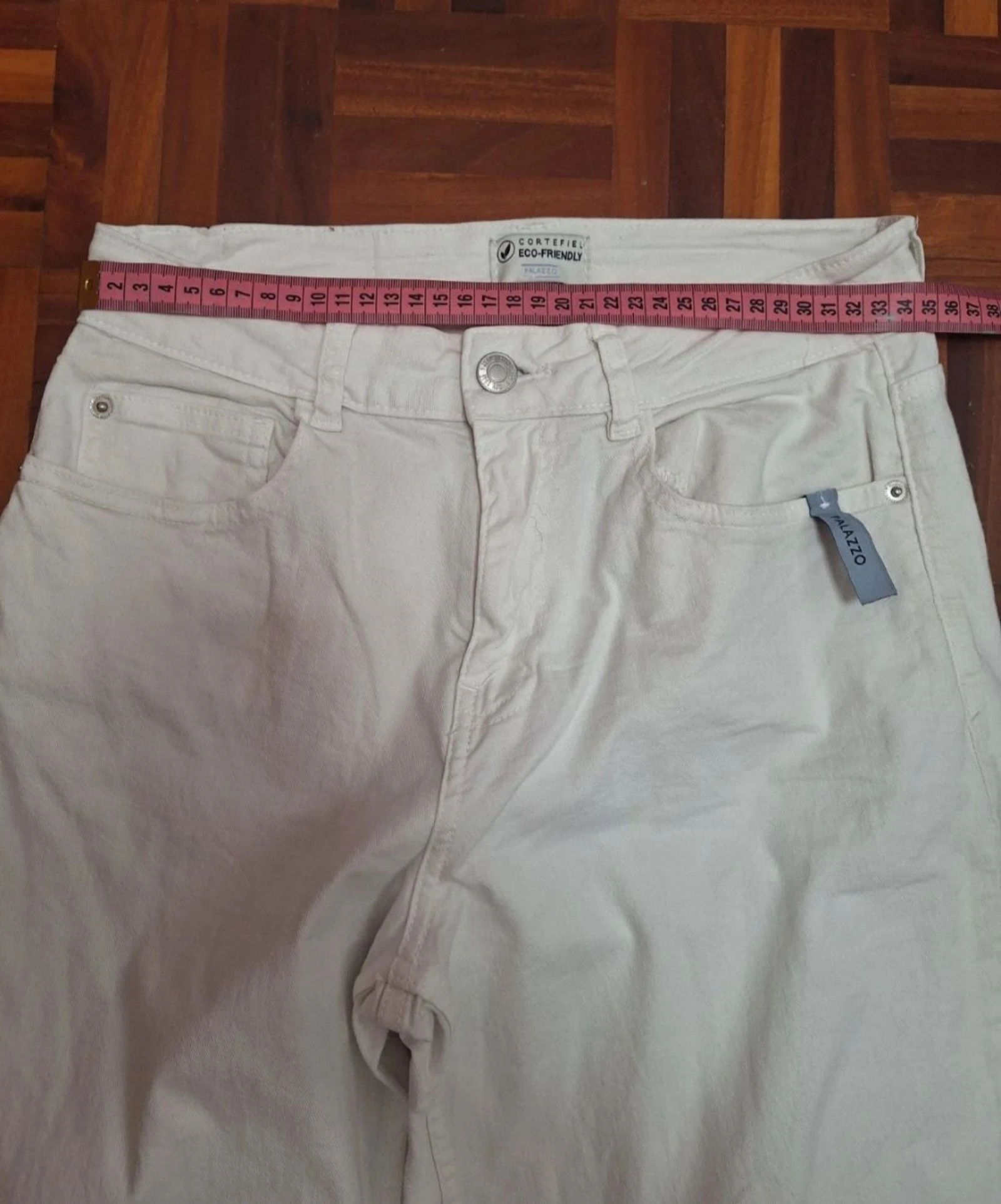 Calça branca wide leg Cortefiel Eco Friendly T.38 – photo 5
